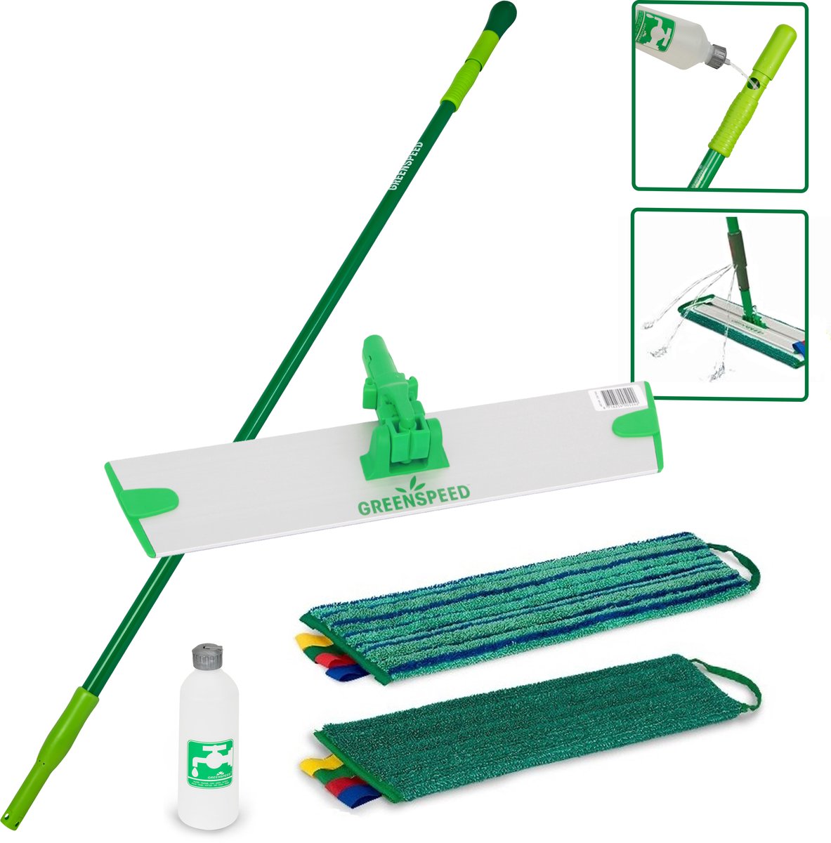 Greenspeed Sprenkler vlakmopset incl. Twist- en Scrubmop