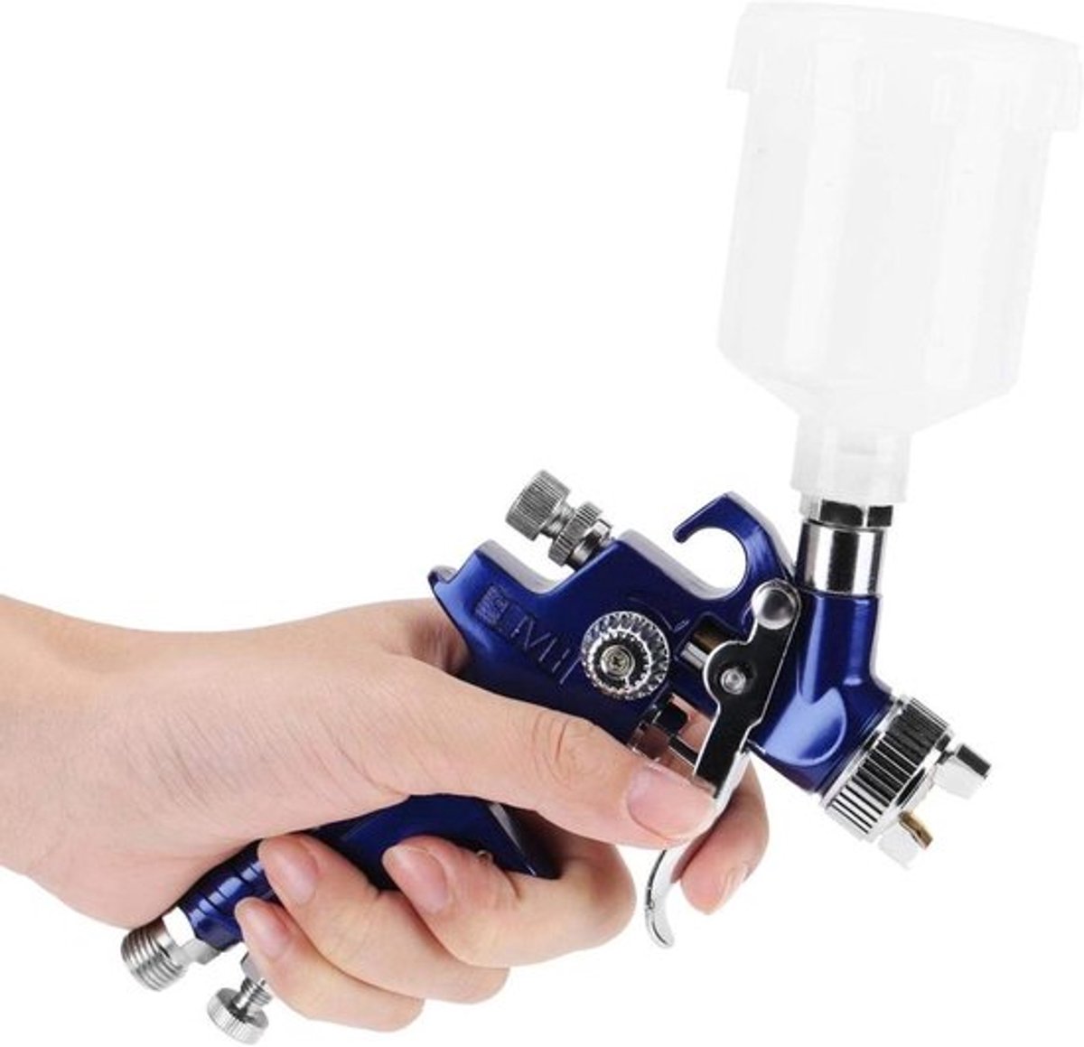 Professioneel Mini Pneumatisch Spuitpistool 125ml - Autolak Reparatie - Luchtspuit met 0.8/1.0mm Nozzle