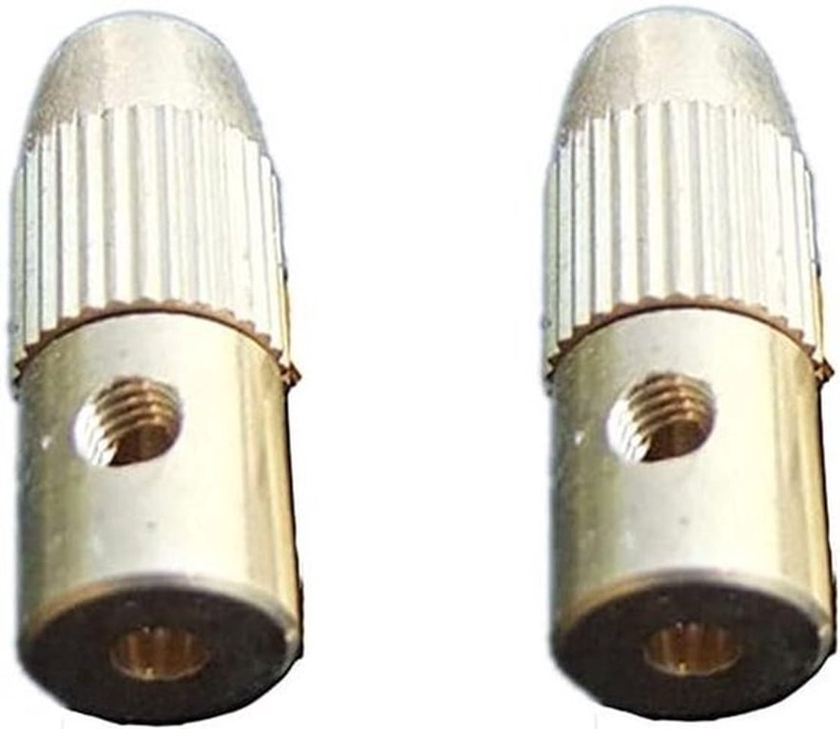 Mini boorkop - Zelfspannend - Messing - Houtbewerking - Elektrisch - Geschikt voor 2 mm boor - 2 stuks.