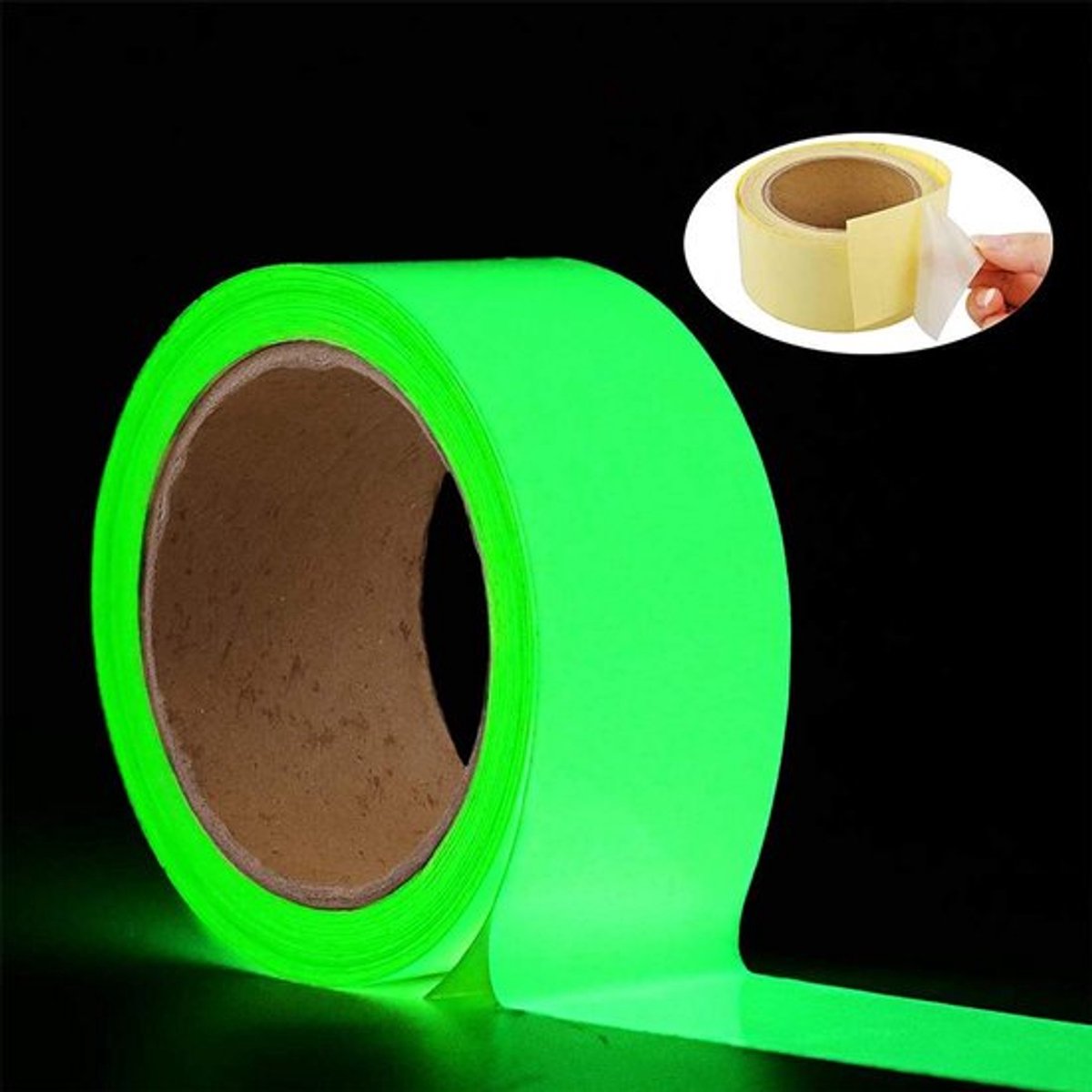 Gloeitape in het donker - 5 m x 5 cm voor lichtgevende noodrol, nooduitgangmarkeringen, trappen, muren en uitgangsbord