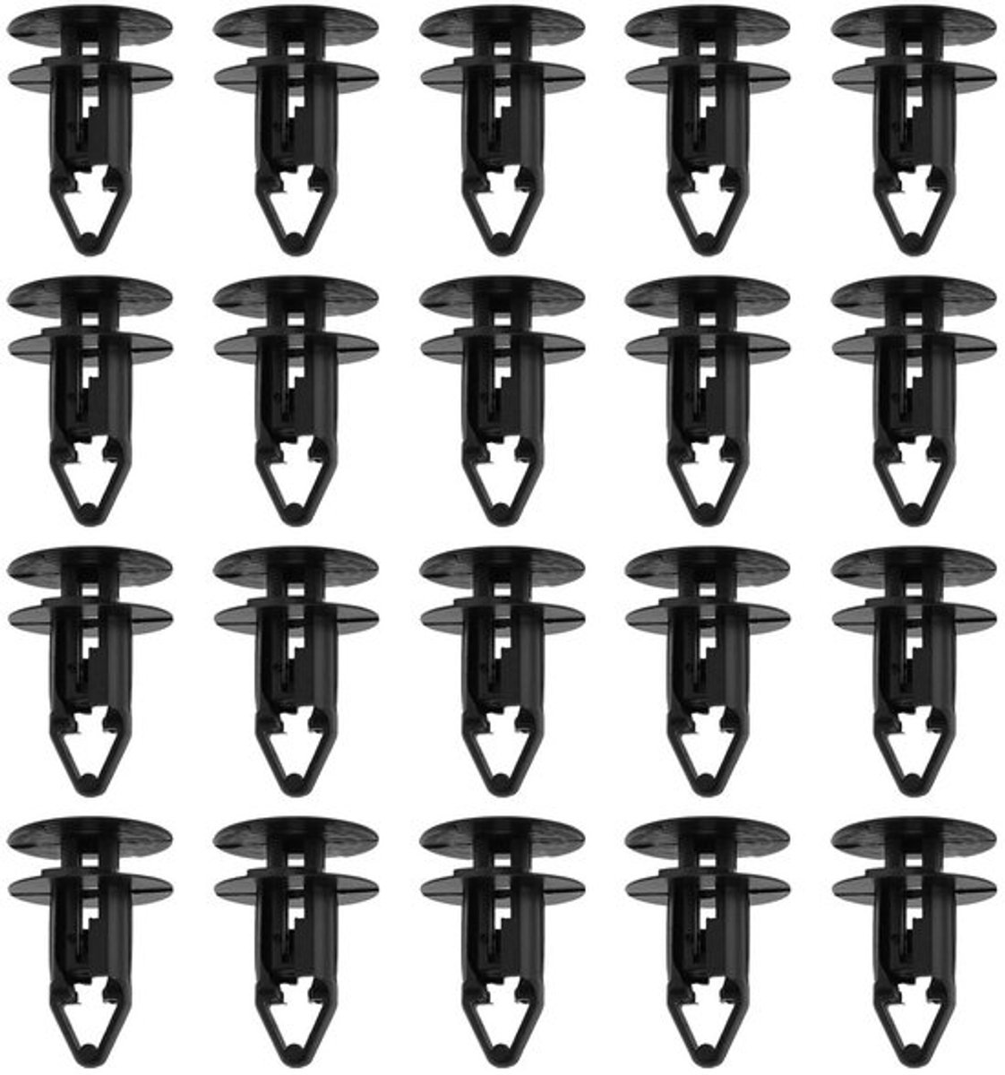 - Auto clips - Bevestigingsclips set - Zwart - Clips interieur - 20 stuks - Compatibel met diverse automerken