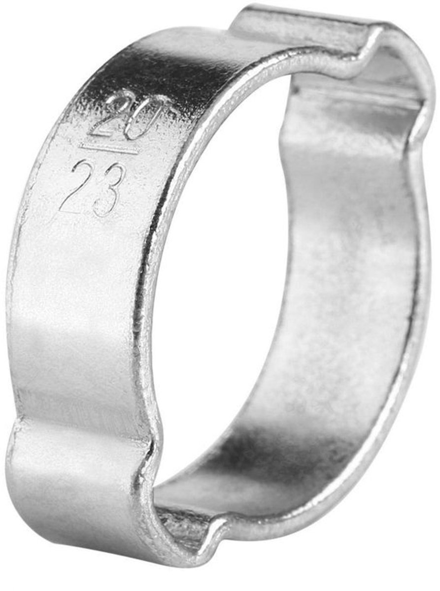 Slangenklem Set van 10 - Roestvrij Staal - Verstelbaar - Galvaniseerd - Professioneel Gepolijst - Voor Slangen van 5-23mm