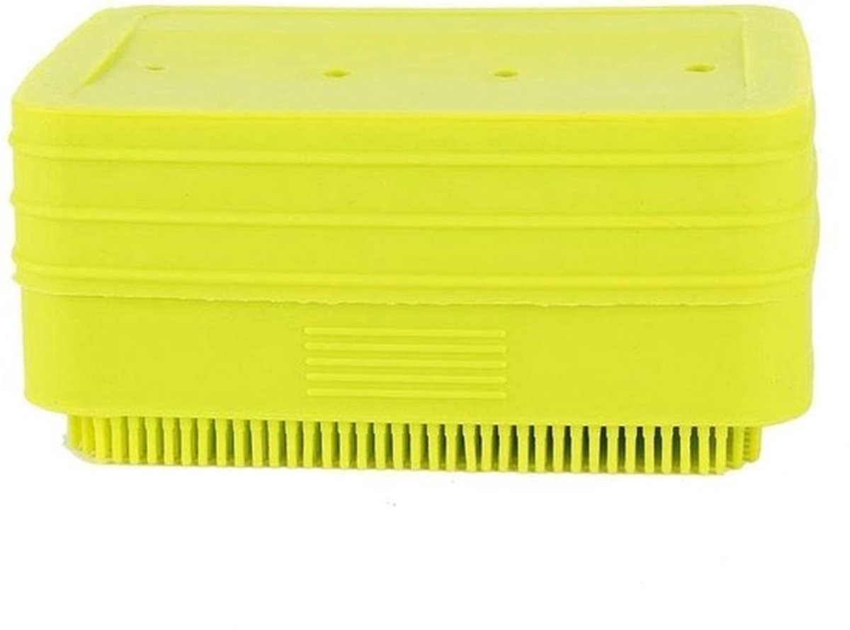 Schoonmaakborstel Multifunctioneel - Zeepdispenser - Zeepbakje - Siliconen Houder - Duurzaam - Afvoergaten