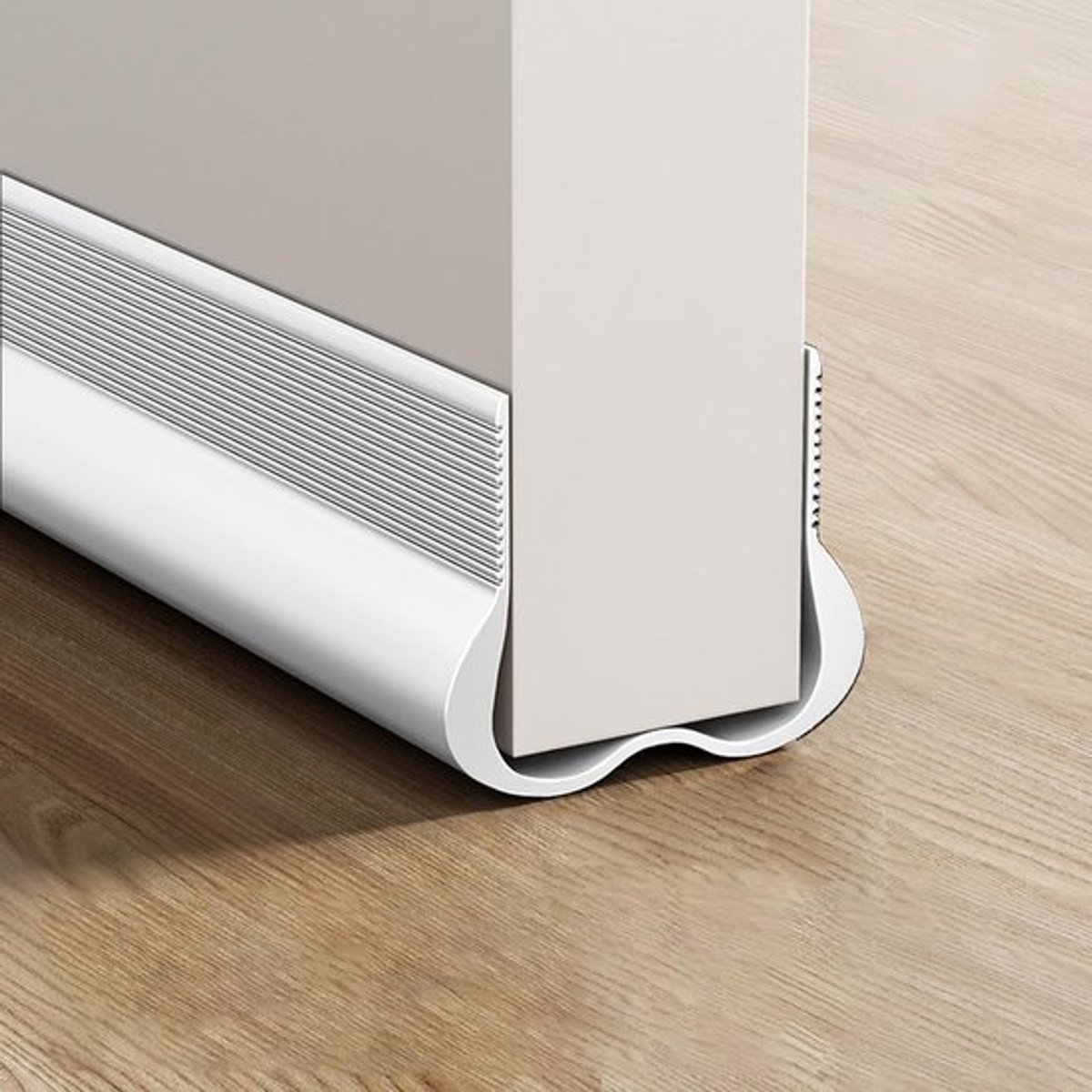 Tochtstopper 93 cm deuren zelfklevend siliconenrubber stofdicht akoestische isolatie - wind- en waterdicht - op maat te snijden - wit