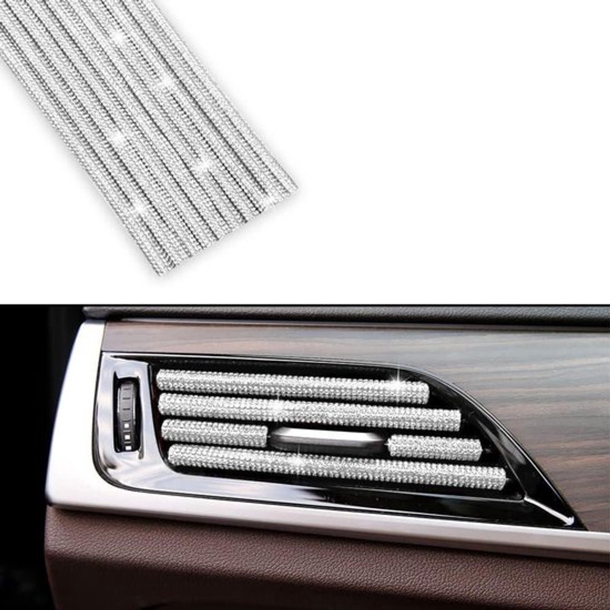Luchtuitlaat voor auto's - Ventilatieroosters - Verbeter de luchtcirculatie - Zwart - Decoratie - Geschikt voor alle automodellen - Zwart metaal - 10 stuks, gemakkelijk te installeren - Autoventilatie accessoires - Auto interieur styling.