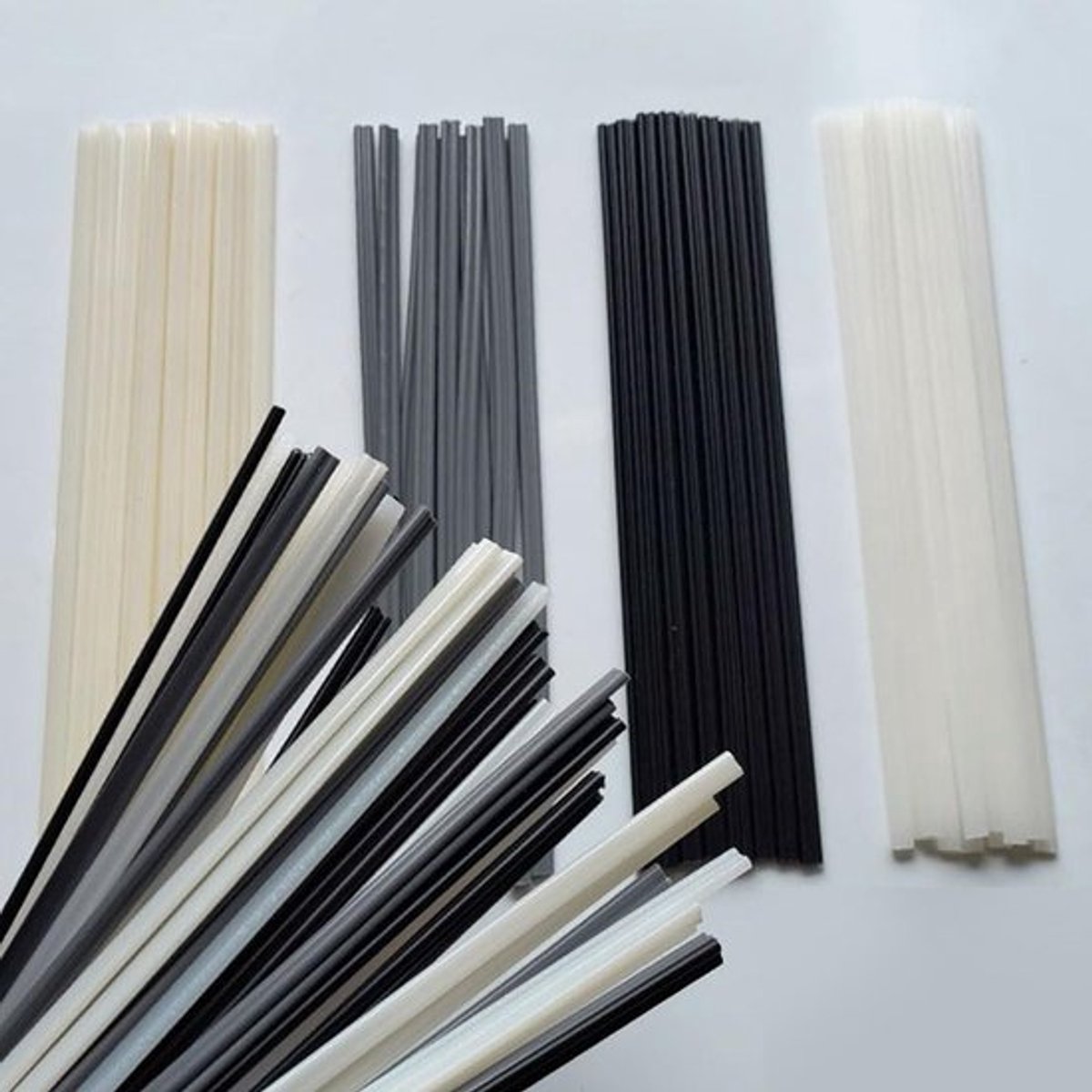 Gitaarbinding van plastic purfling-strip - randtrim - akoestische gitaar - klassieke gitaar - geschikt voor - 1650x6x1.5mm - 3 stuks