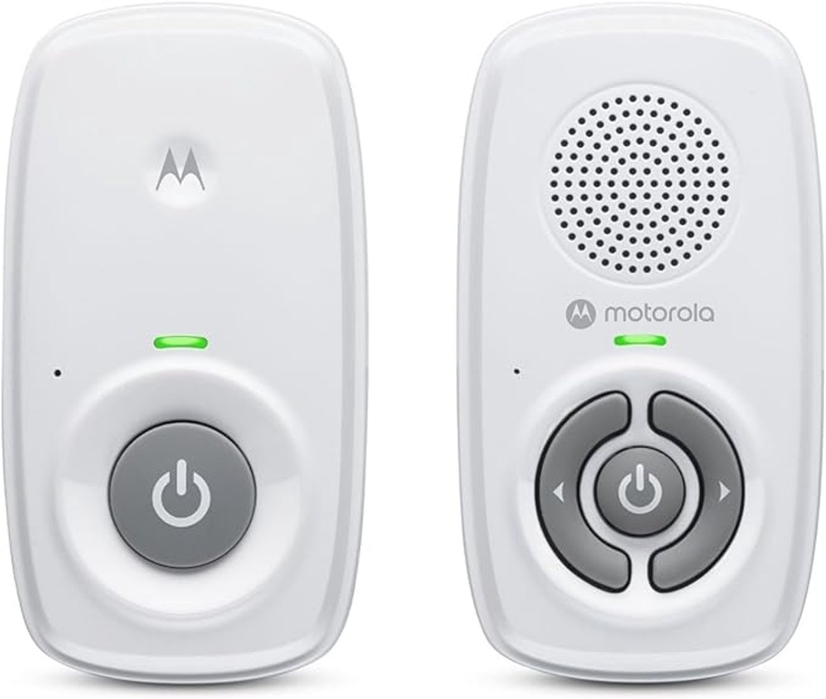 Babyfoon audio DECT stil met helder geluid bereik tot 300 meter volumeregeling zonder camera wit