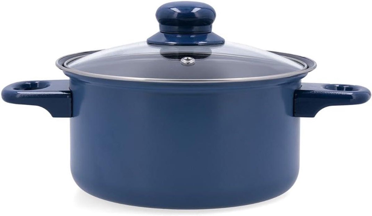 Friteuse met mand - Keukenpan - Lekker koken - Vaatwasmachinebestendig - 20 cm - Wit