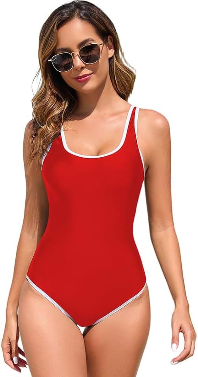 Badpak voor dames, eendelig, curvy, elegant, maten, sportbadpak, gevoerd, push-up, badmode, eendelig, zomer, beachwear