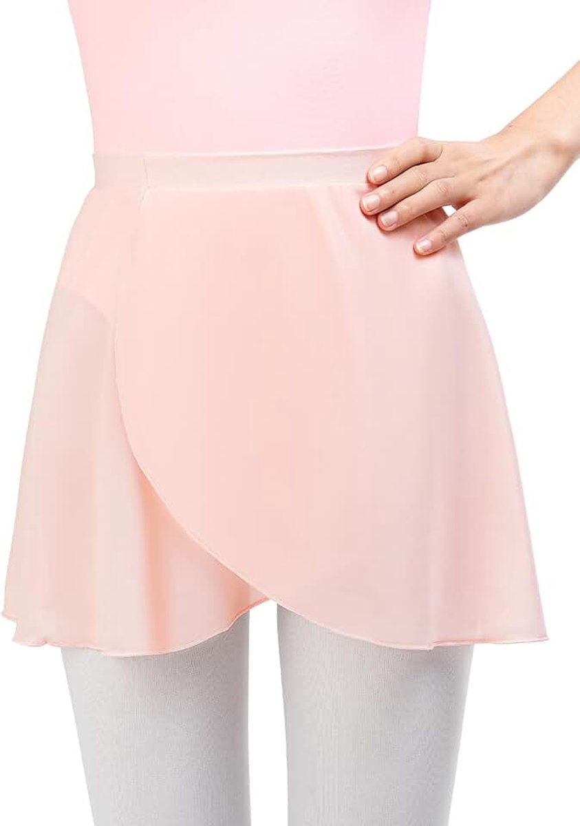 Rokken voor meisjes, chiffon, meisjes, dans, wikkelrok, pull-on-ontwerp