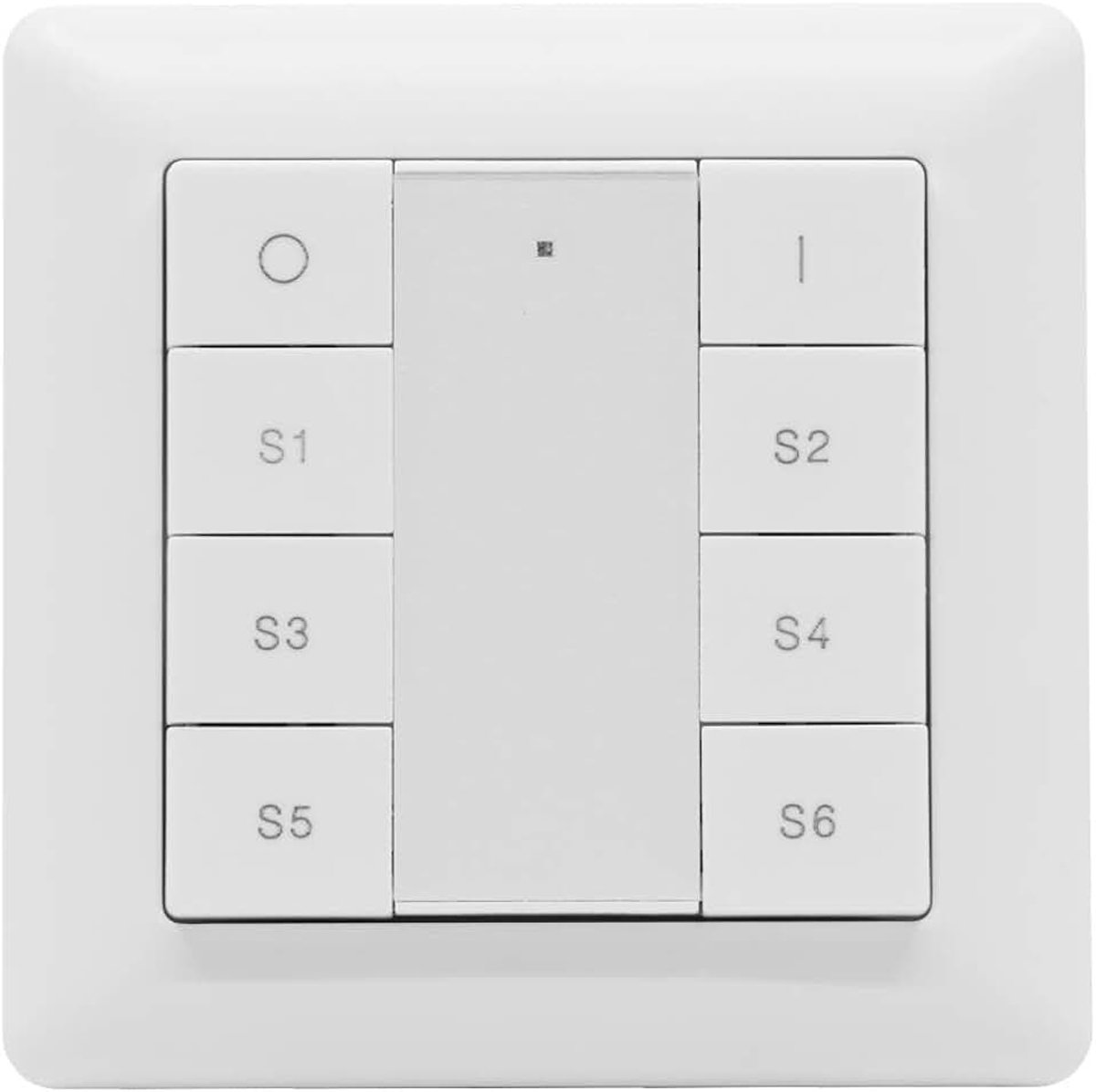 ICasa Zigbee Pulse 8S wandschakelaar | Aan/Uit -Dimmen | 6 Scenes | Werkt met Homey, Homeassistant, deConz, Zigbee2MQTT en Z2M | Lange batterijlevensduur