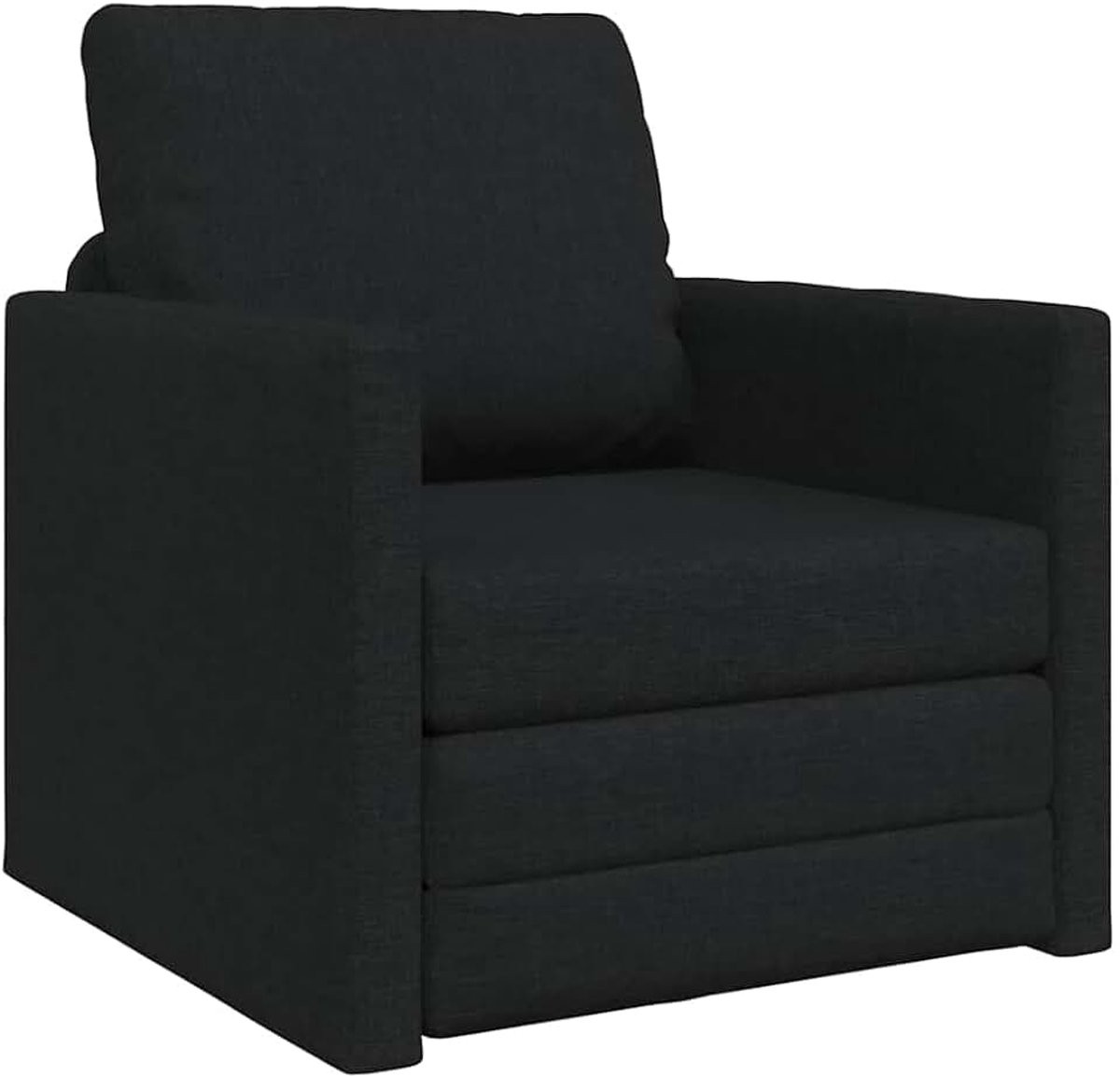 Slaapbank, Stoffen Slanker, Duurzaam Fluwelen Interieur, Converteerbare Bank, Moderne Slaapbank, Compacte Lounge, Veelzijdige Leefruimte (Zwart #11)