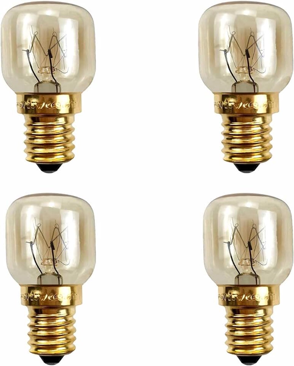 Ovenlamp, ovenlamp, 25 W, duurzame lampen tot 300 graden, dimbaar, warm wit 2700 K, voor ovens, magnetron, zoutlamp, afzuigkap