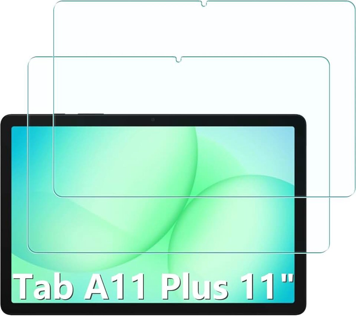 2 stuks schermbeschermer compatibel met Samsung Galaxy Tab A11 Plus 11 inch 2025 HD ultra transparant / krasbestendig / hardheid 9H / duurzaam gehard glas compatibel met Samsung Tab A9+