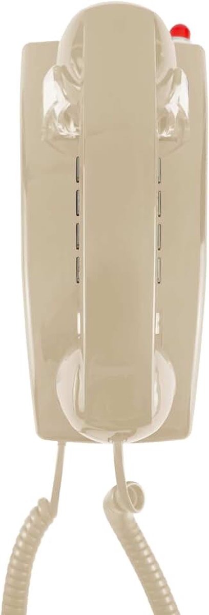 Technology WallFon Cable : téléphone mural filaire vintage 70, compatible lignes fixes, box et routeurs, beige