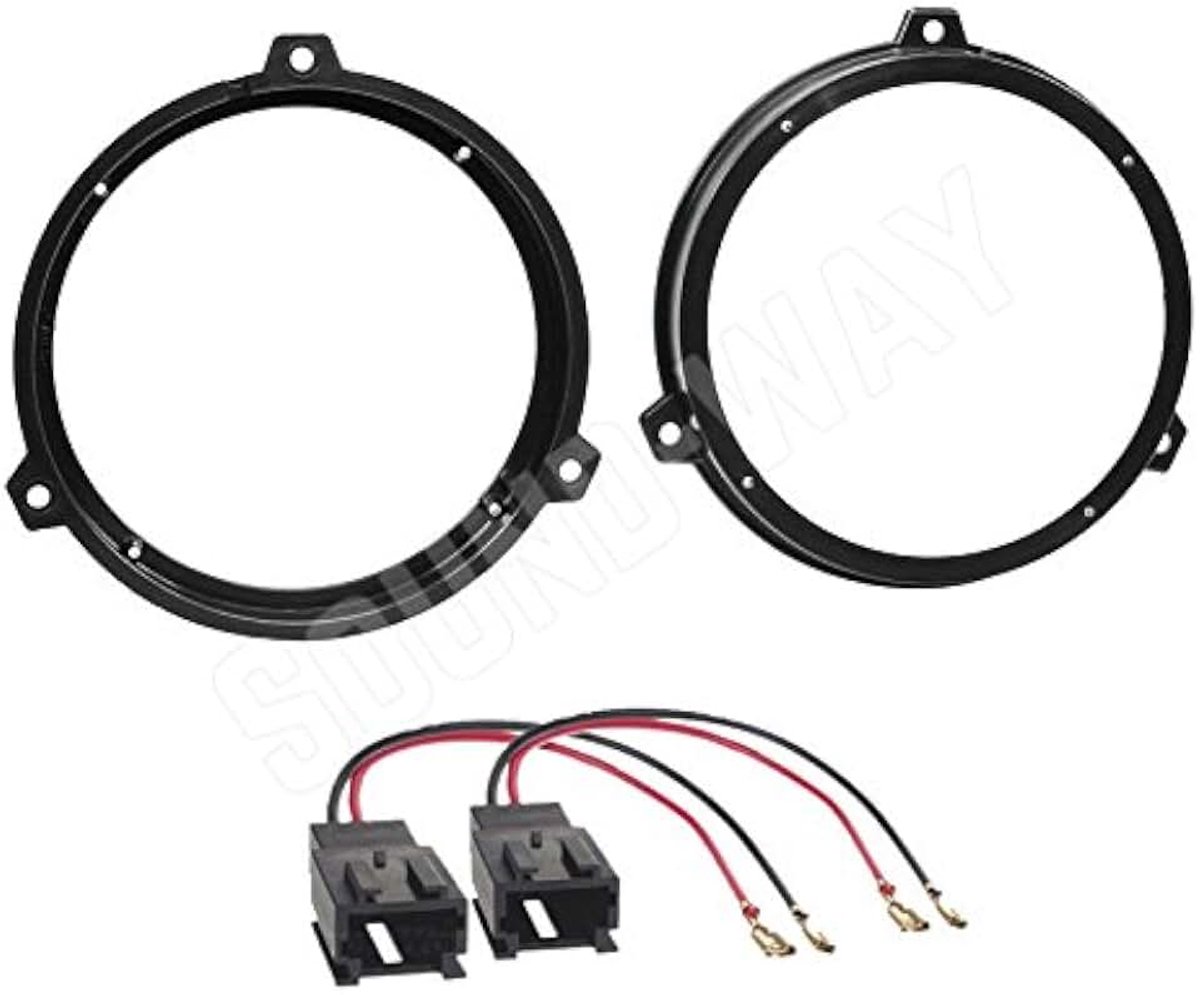 Autoradio, luidspreker-inbouwset, luidsprekeradapter met 2 x kabel 16,5 cm, compatibel met FIAT Panda