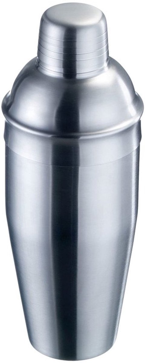 Cocktailshaker - Mixen - Roestvrij staal - Geïntegreerde zeef - 0,75 liter - Voor cocktails en mocktails - Zilver geborsteld