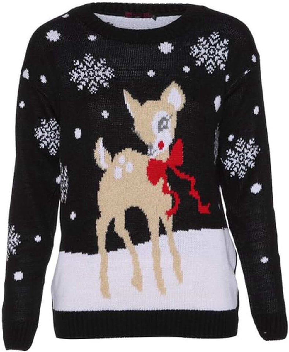 Kinderen Xmas Baby Herten Jumper Meisjes Bambi Boucle Kersttrui