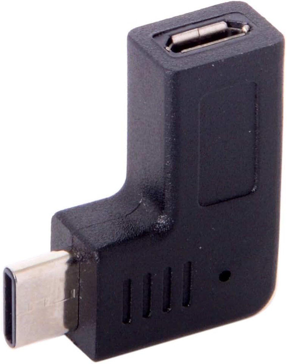 USB-C Type-C Mannelijk naar Micro USB 2.0 5Pin Vrouwelijke Gegevensadapter 90 Graden Hoek Type