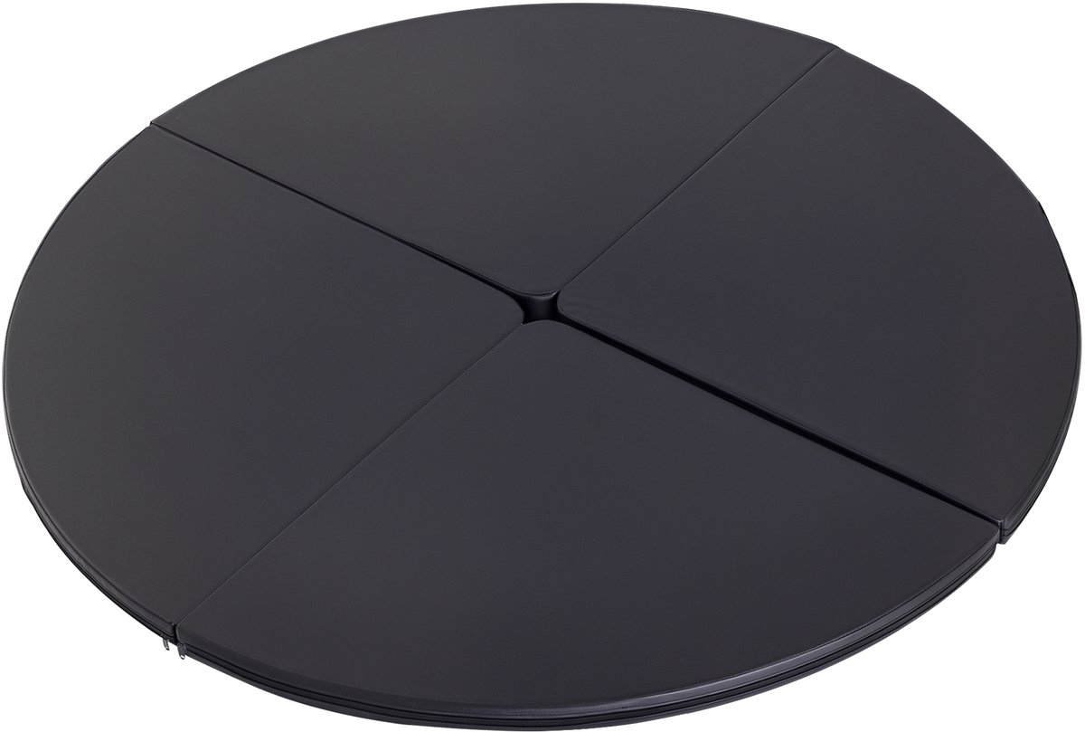 HOMCOM Beschermmat voor Paaldansen - Kunststof - 150x150x5cm - Zwart