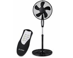 Lifero Staande Ventilator 45W - Ventilatoren - Verstelbaar 3 Standen - Vloerventilator -…