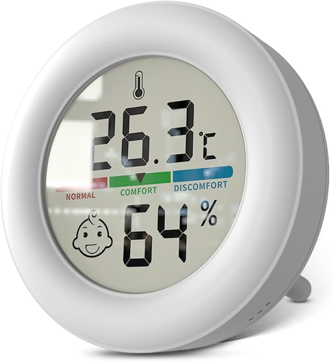 Hygrometer, thermometer voor kamer, lcd-thermometer, kamertemperatuur, hygrometer binnen met temperatuur en luchtvochtigheid, monitor voor broeikas, tuin, cel