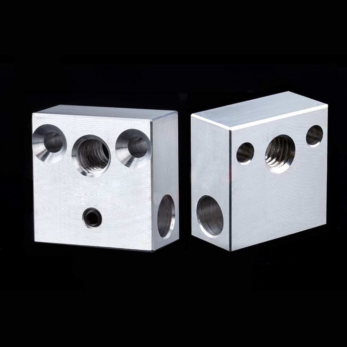 2-Pack CR-10 Verwarmingsblok voor Crealiteit Alle Metalen Hotend Ender 3s Ender 3 pro Ender 5 Pro CR10 S4 S5 3D-printer (Aluminium)