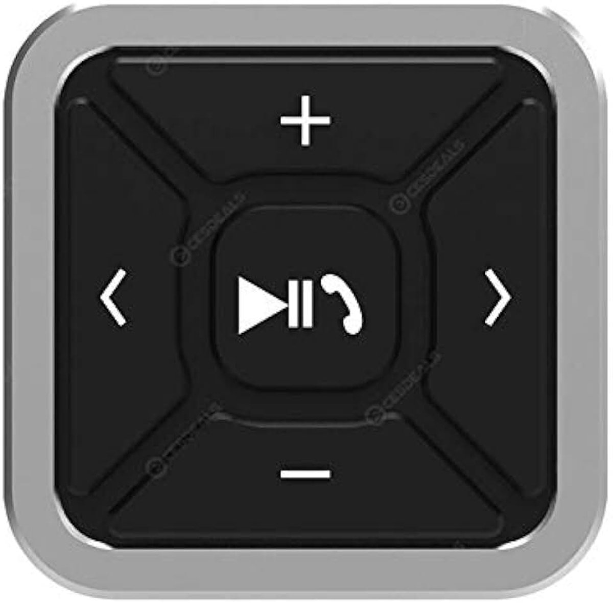 Bluetooth 5.0 afstandsbediening voor auto, media-knop op het stuur met houder, muziekbesturing en telefoneren, compatibel met iOS en Android
