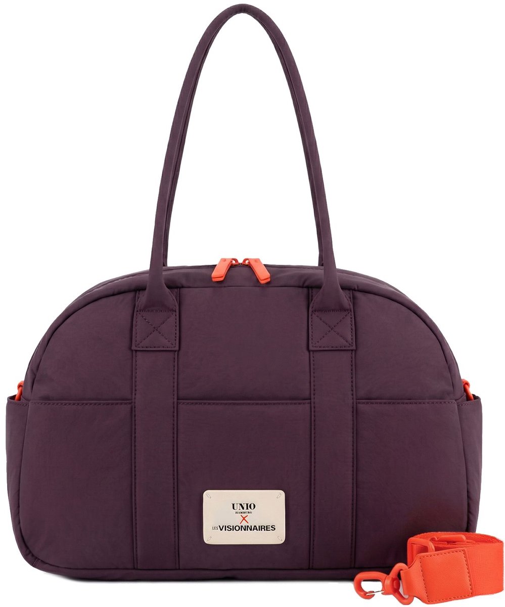 Unio Hamburg x Les Visionnaires handtas schoudertas Unio Bowling NY Dark Wine wijnrood