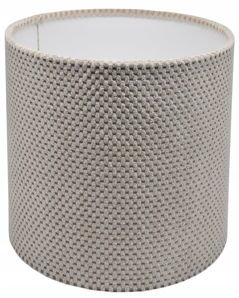 Beige pluche lampenkap 13cm E27/E14 - Stijlvolle decoratie