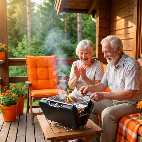 Compacte Koolgrill Koffer - Draagbare BBQ voor Kamperen & Picknicks — afbeelding 2
