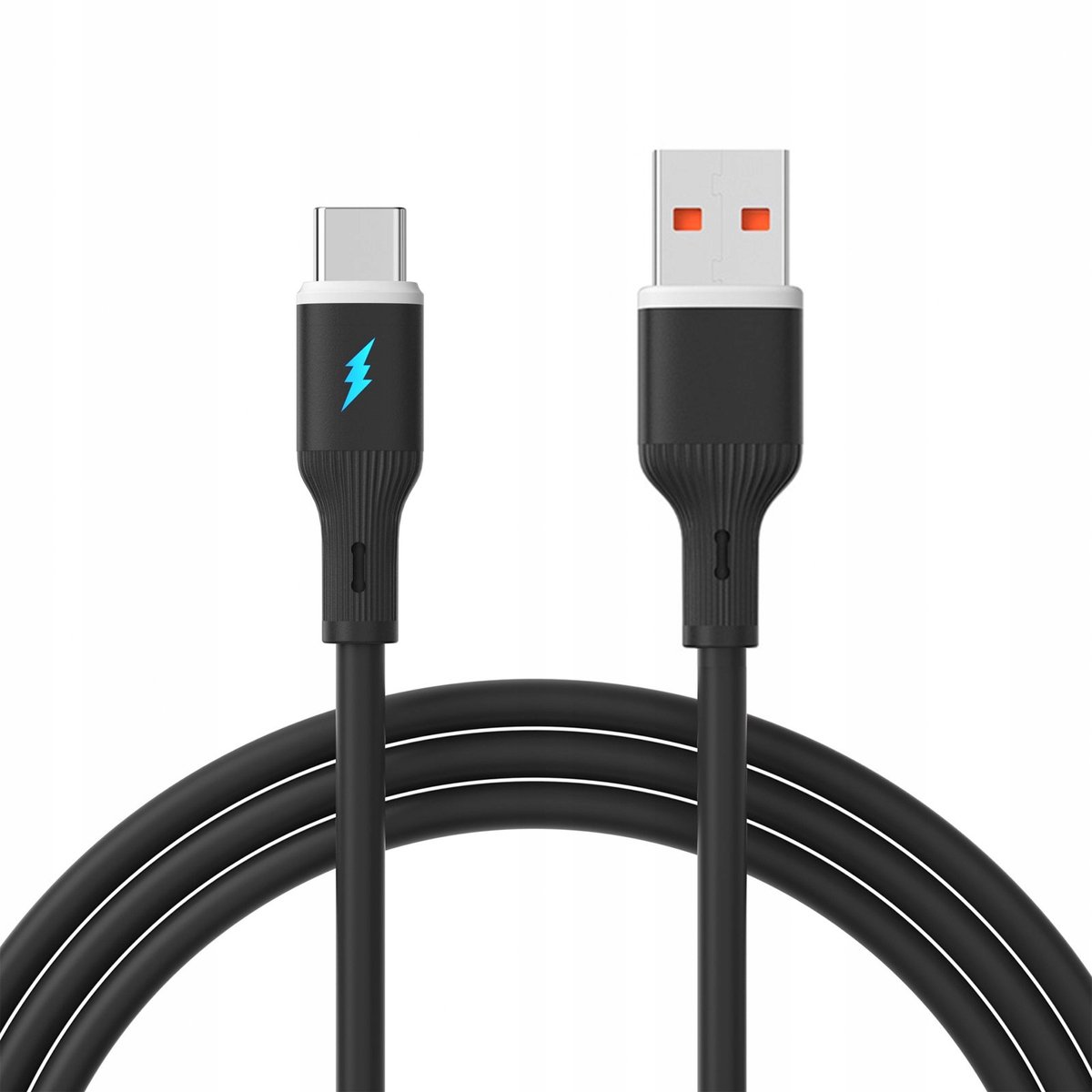 Externe USB-A naar USB-C Kabel 1m Voorzijde - 18W Snelladen & LED