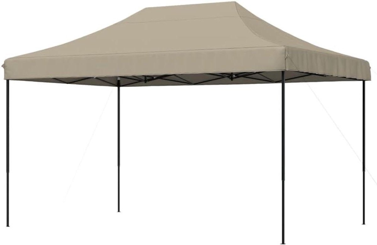 Pop-up Partytent - Opvouwbaar Paviljoen - Feestelijke Bijeenkomsten - Snelle Pop-up Opbouw - 440 x 292 cm - Taupe