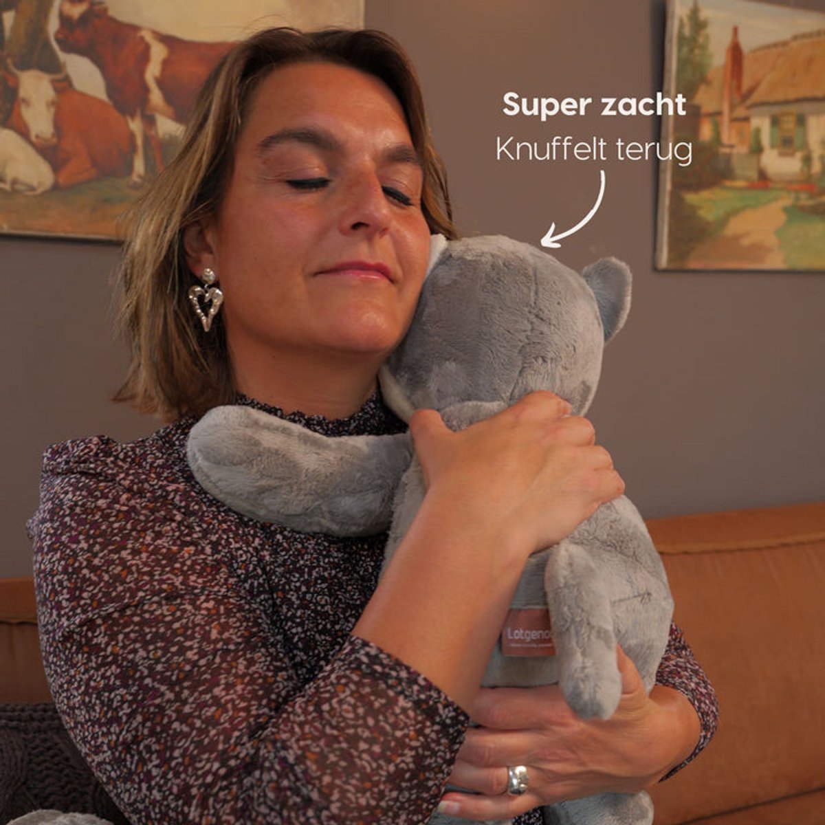 Lotgenootje Verzwaringsknuffel Kat + Mini Kat - Verzwaarde Knuffel - Weighted Stuffed Animal - Sensorisch Speelgoed - Zware Knuffel Anxiety - Plushie — afbeelding 3