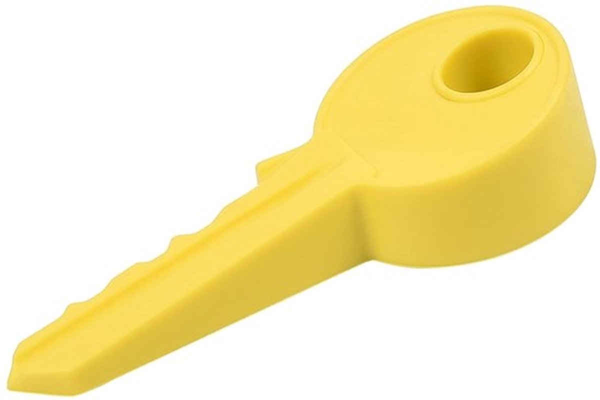 Deurstopper Wig - Siliconen Deurstopper - Schattig Sleutelontwerp - Geel - Vingerbeschermer - Voor Thuis en Kantoor - Veilig en Functioneel
