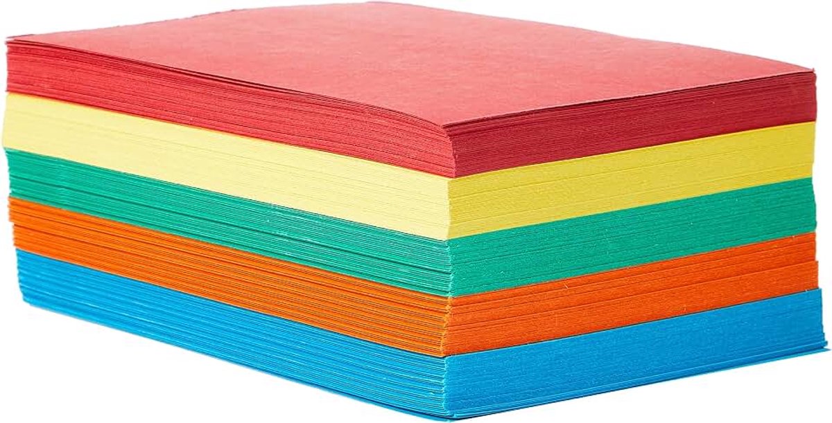 House of Card & Paper A6 160 gsm sterven kaart - diverse heldere (Pack van 300 vellen)