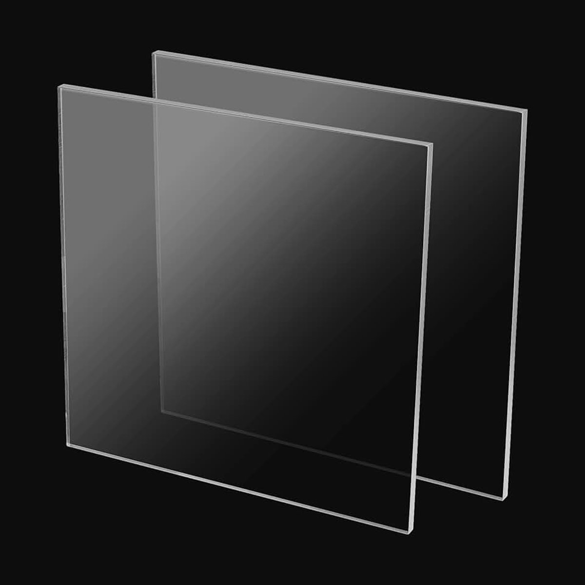 Transparant, 10 mm, transparante platen van acrylglas, 2 stuks, 30 x 30 cm, transparante platen van acrylglas, kunststof platen, voor tekenen, schilderen