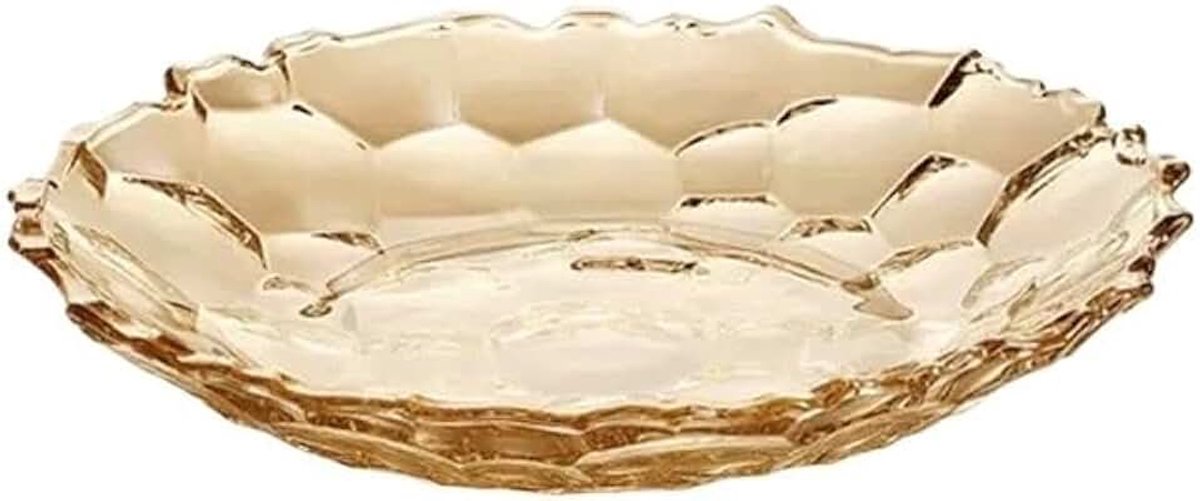 Fruitschaal Fruitschaal Decoratief bord van glas Huishoudelijk snackbord Snackbord Snoepbord(Yellow,Groot)