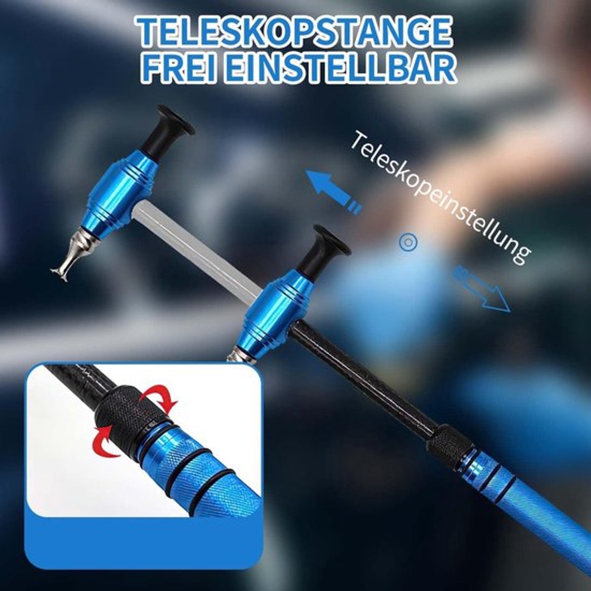 Dailygoods- Deukgereedschap Telescopisch - Reparatiegereedschap - Hamer met 5