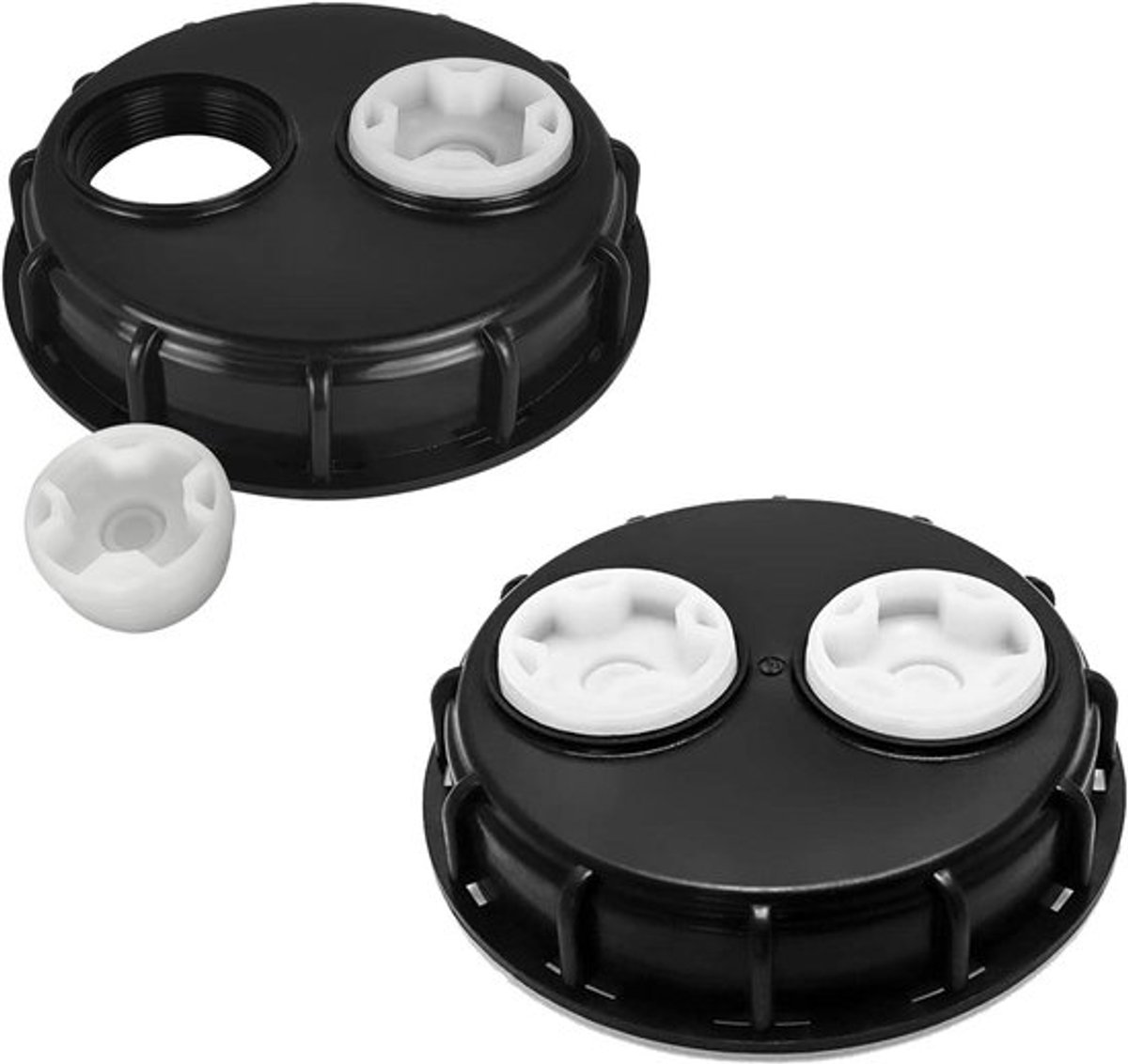 Tankdoppen 2 stuks, 163 mm, dubbele ventilatiegaten, accessoires waterreservoir 1000 liter