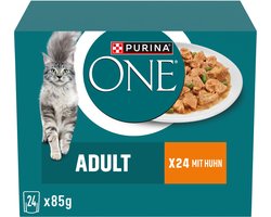 PURINA ONE Adult Cat Food Multipack with Chicken and Green Beans (1 x 24 x 85g)