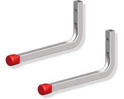 Gedotec Wandhaken - Gereedschapshaak Metaal - Opbergen Garage - Verzinkt Staal - 175 x 80 mm - Mat Grijs