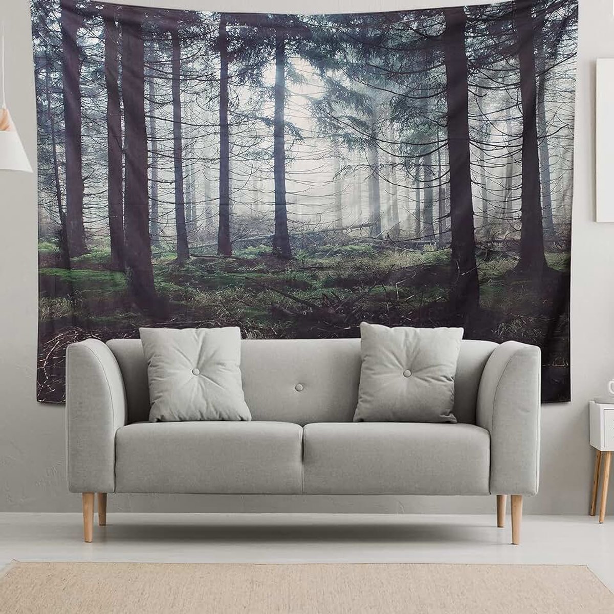 Extra groot, afmetingen 250 x 180 cm, Motief Demsterwold, ook geschikt als picknickkleed, grote wanddoek voor een geweldige sfeer.