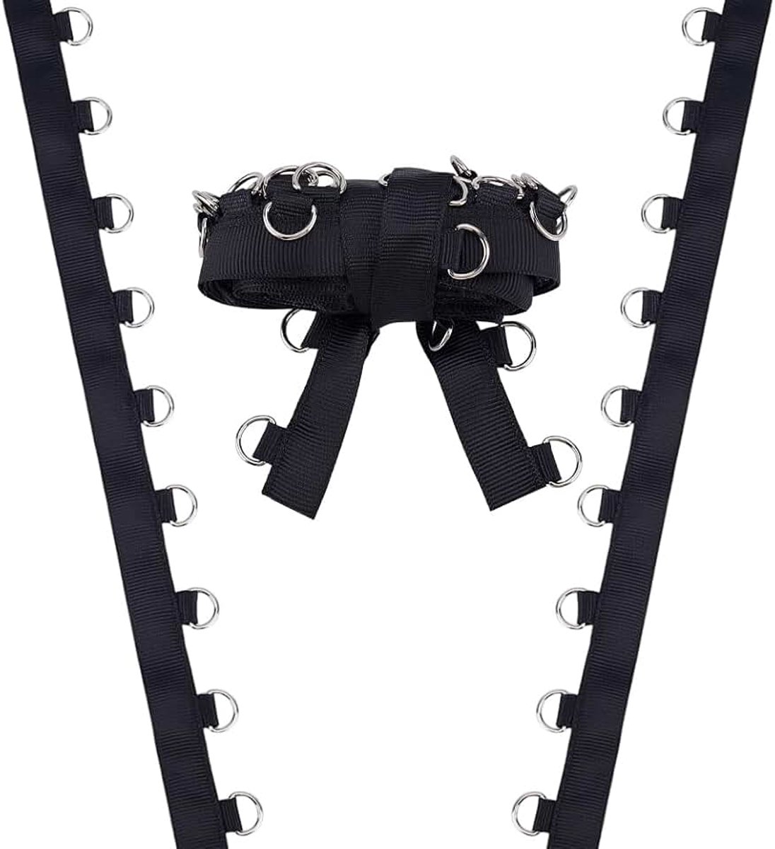 PandaHall 4 yards bruiloft ritssluiting vervanging verstelbare veters korsetband veters met D-ring verstelbaar korset rugset voor trouwjurk