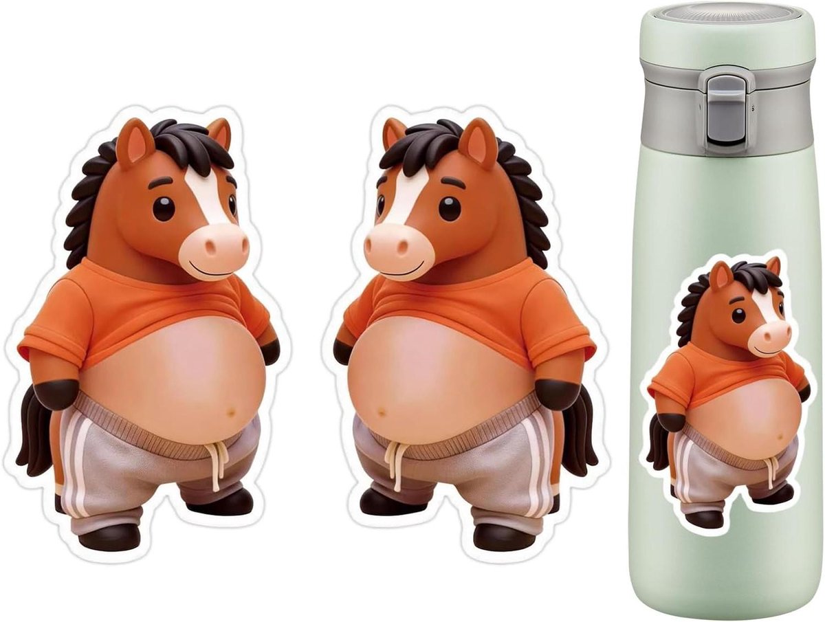 Paarden Stickers - Decoratie Stickers - Dagboek Decoreren - Siliconen Uitsteeksel - 2 Stuks - Meerdere Kleuren