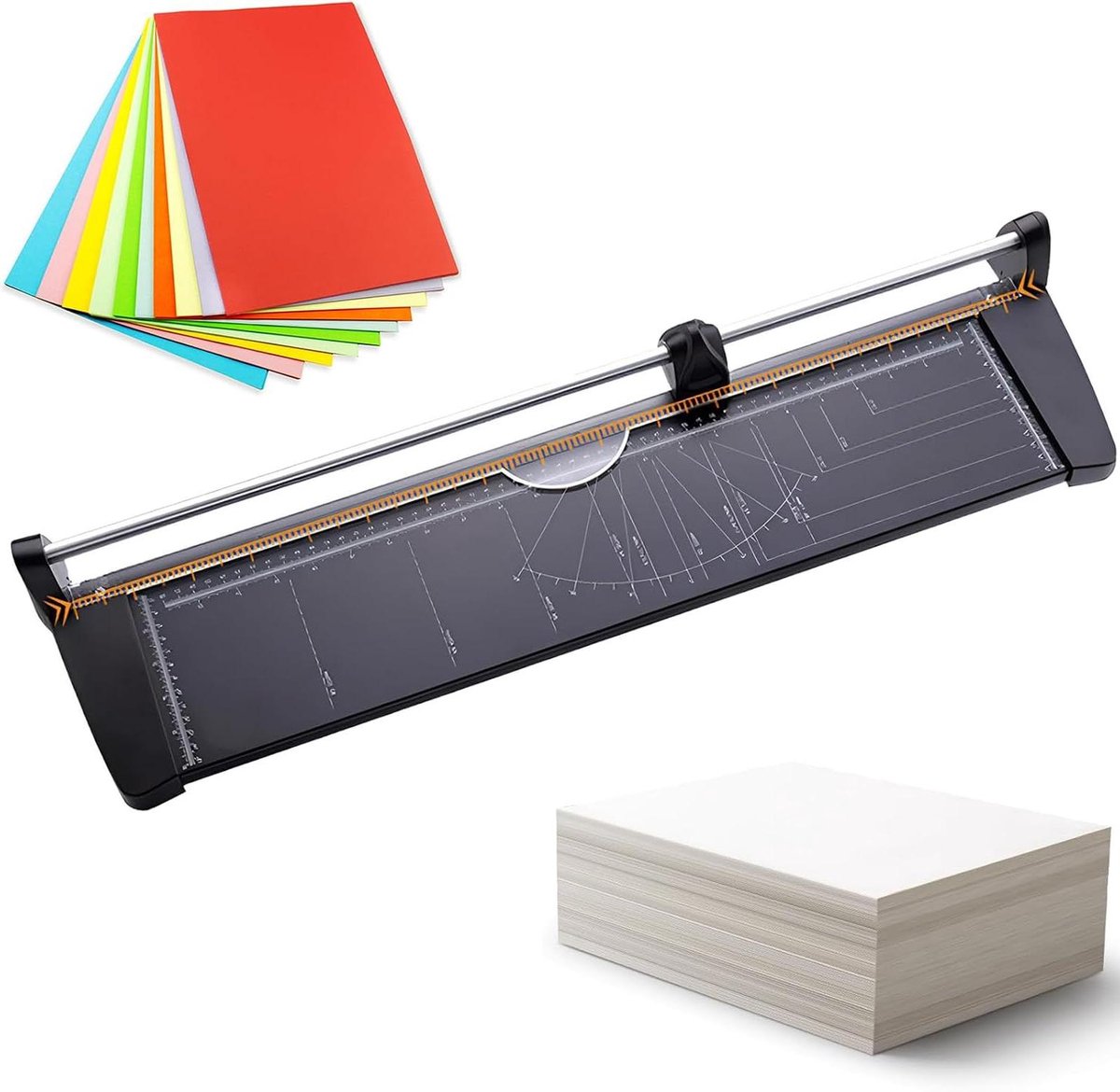 Papiersnijder Guillotine - Papier Snijmachine - Nauwkeurig Snijden - Roterende Bladen - A2 formaat - Zilver