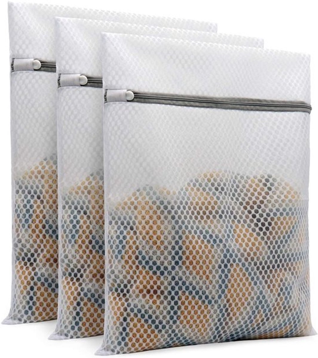 duurzame honingraat waszakken voor delicate stoffen, 30 x 40 cm (3 medium)