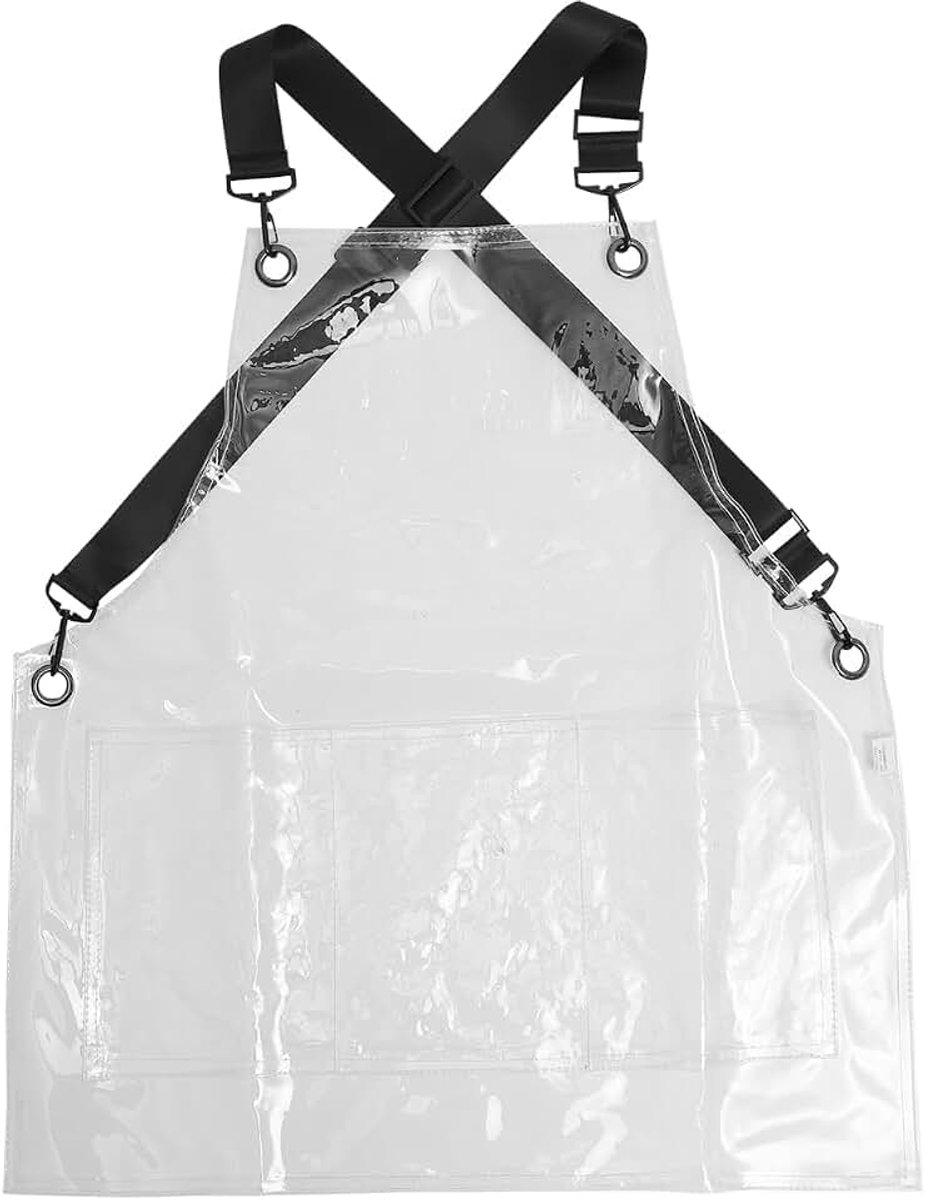 Minkissy Kappersschort Werkschort Transparant Schort Sarong Voor Vrouwen Kookschort Uniseks Schort Kappersschorten Voor Vrouwen Kappersschorten Voor Vrouwen Transparante Schorten, zoals afgebeeld,