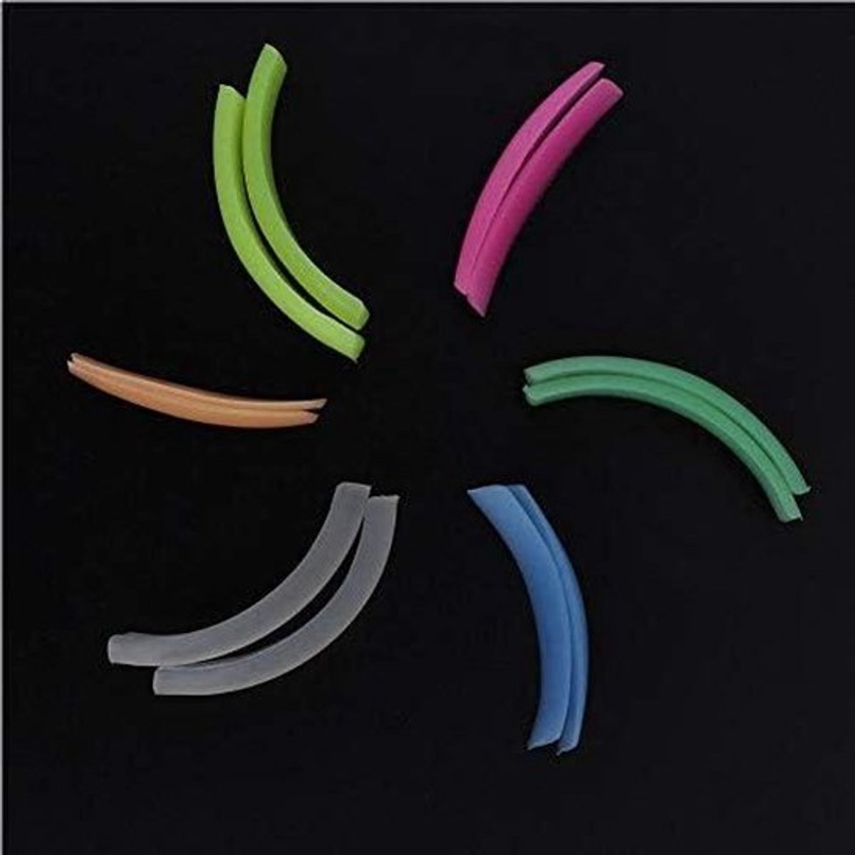 6 paar siliconen wimperkrullers voor perfecte wimperlifting en wimpergolf.