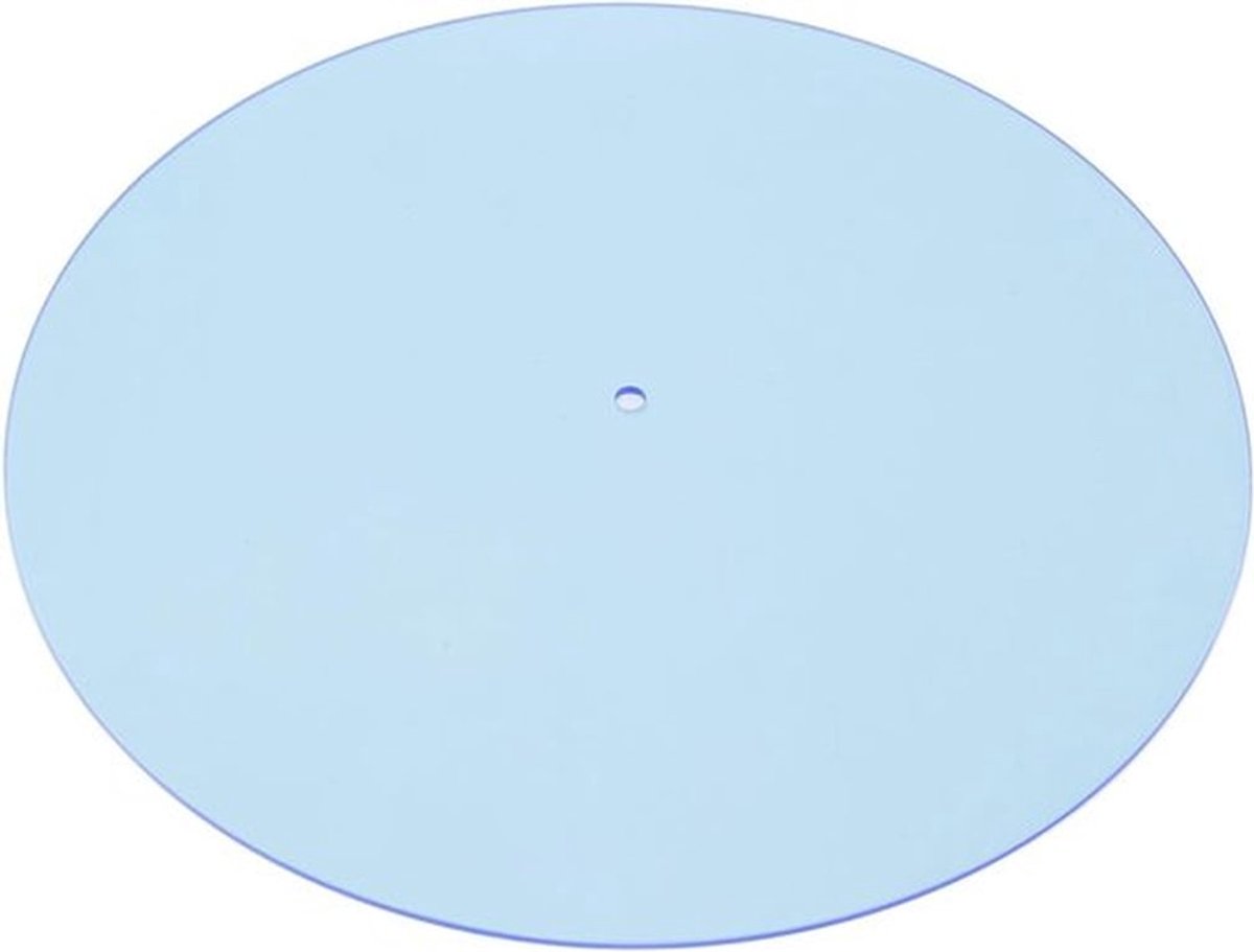 Acryl Slipmat voor Platenspeler - Vintage 12 Inch Platenspelers Accessoire - Lichtblauw Design
